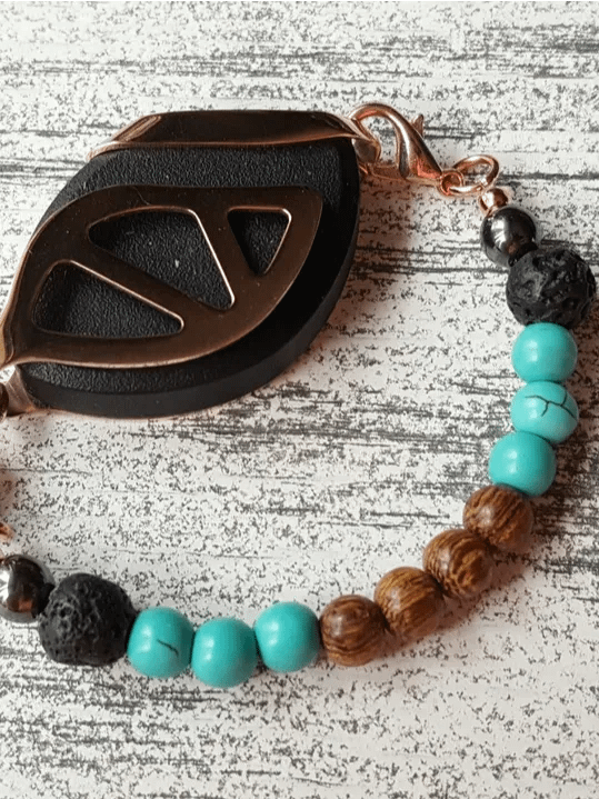 Clarity Aromatherapy Bracelet | Howlite & Wood | Handmade Accessory for Bellabeat Leaf Urban & Ivy product image (3)