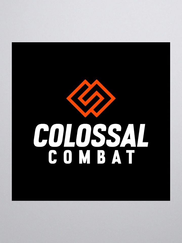 Colossal Combat - Kiss Cut Black and Orange Stickers product image (1)