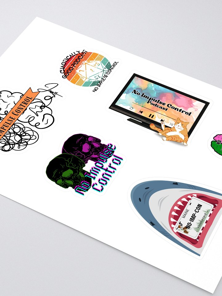 No Impulse Control Sticker Sheet Set product image (2)