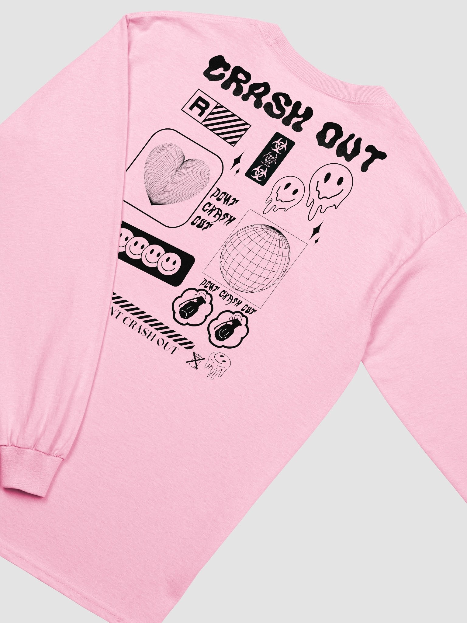 CRASH OUT LONG TEE (BLACK) product image (3)