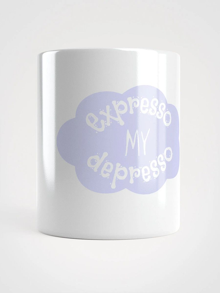 Expresso my Depresso Mug, Light Blue Cloud, White Mug product image (1)
