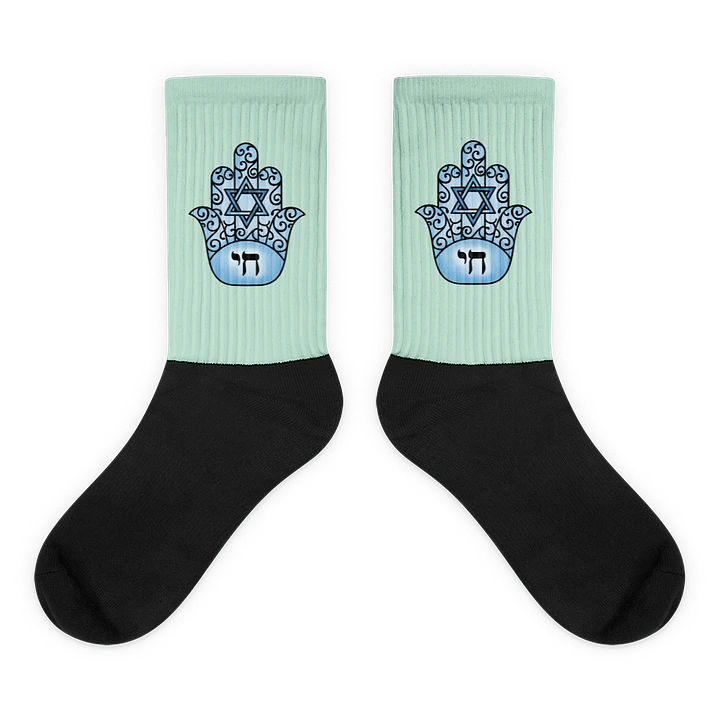 Chai Socks- Hamsa in Blue product image (1)