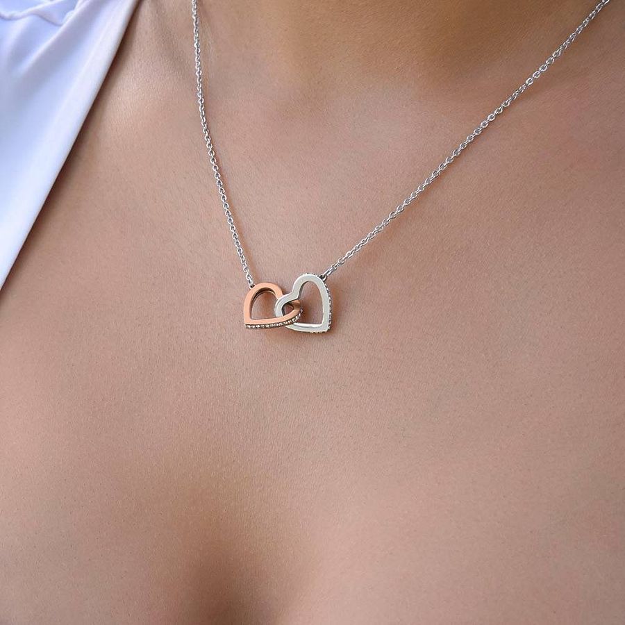 To My Gorgeous Daughter Interlocking Heart Necklace - You Are My Greatest Joy product image (5)