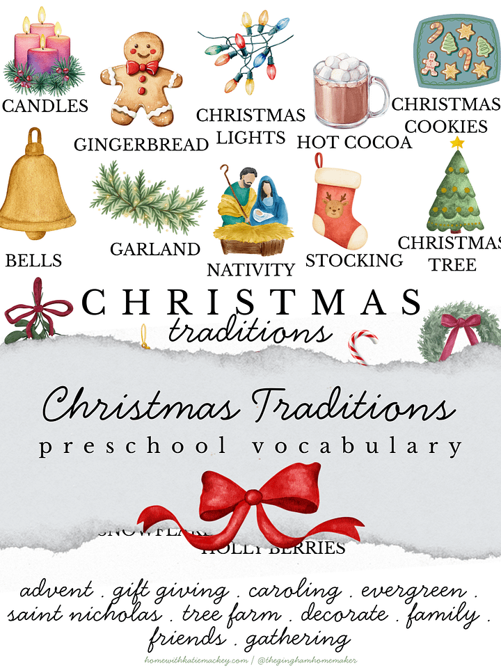 Christmas Traditions Vocabulary Poster product image (1)