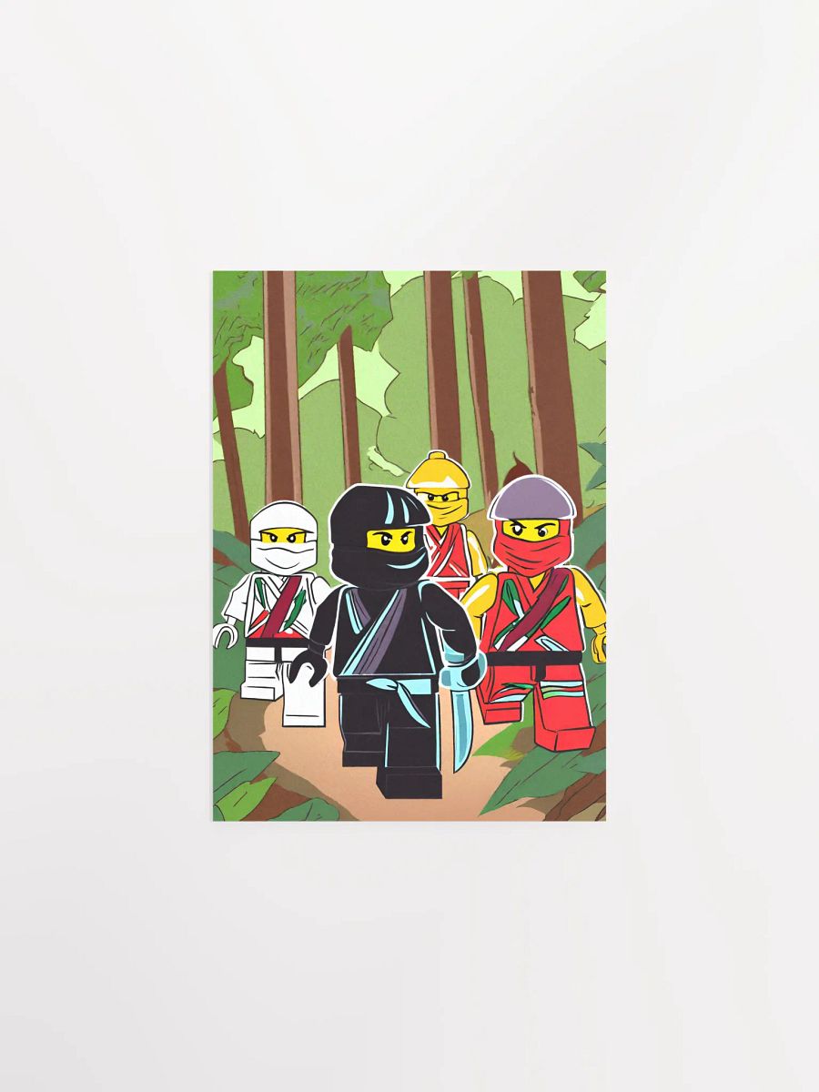 Ninja's in the Woods - wall art Boys Room - Ninja Poster - Ninjago inspired Wall Decoration for Boys product image (1)