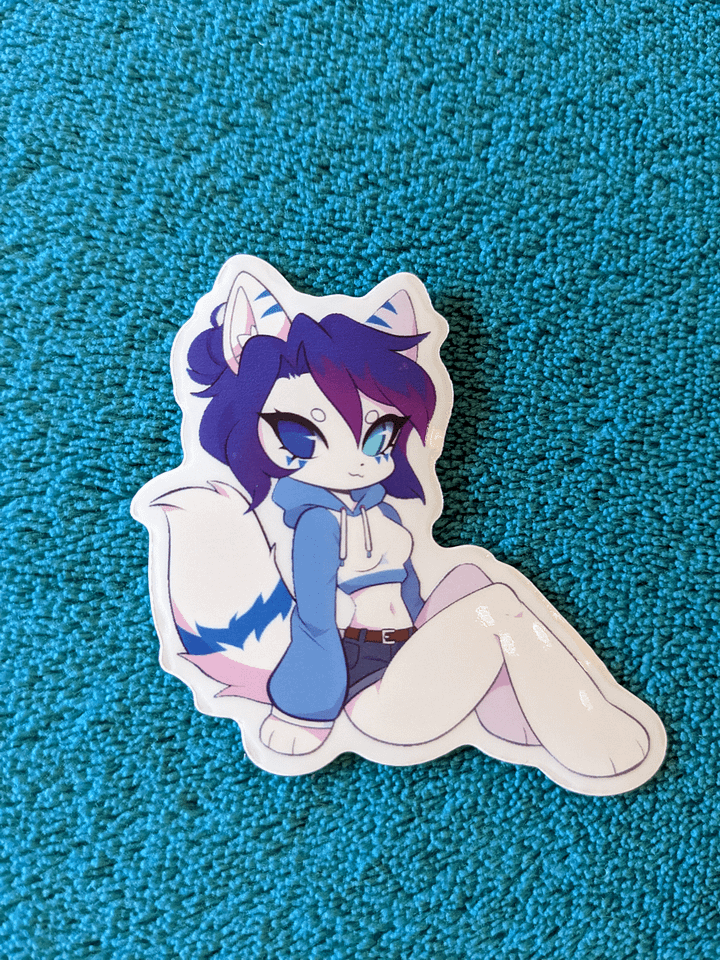 Sitting Pretty - Clear sticker product image (1)