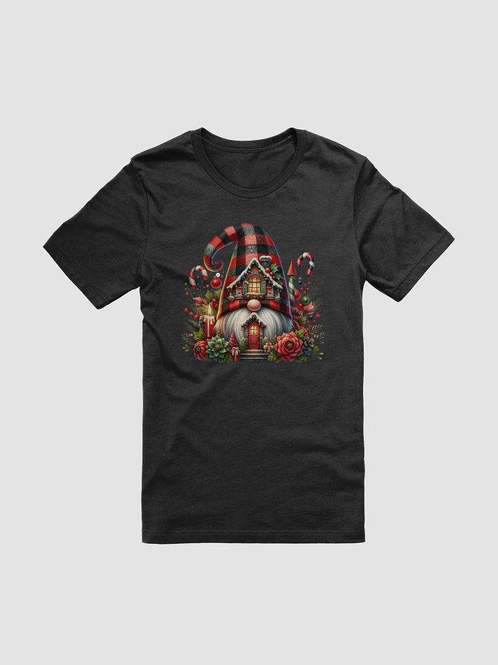 Christmas Festive Tee Shirt Bella Canvas Whimsical Gnome product image (2)