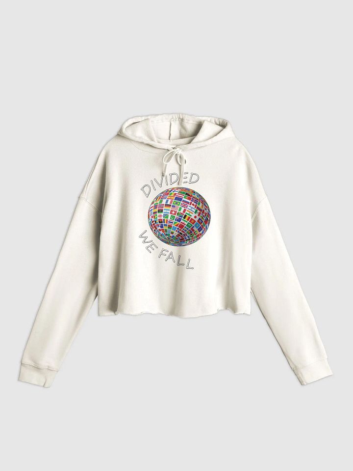 Divided We Fall - Nations - Globe - Independent Trading Co. Women’s Lightweight Cropped Hoodie product image (1)