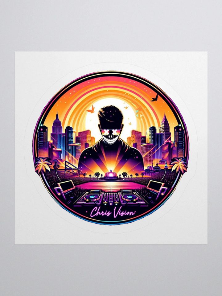 Sunset DJ Vibes - Kiss Cut Sticker Set product image (2)