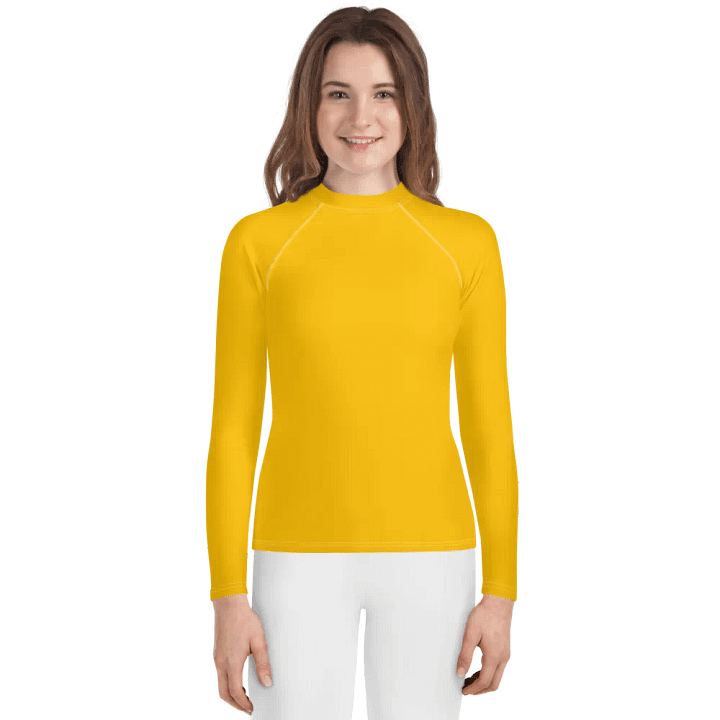 Youth Plain Color Amber Rash Guard product image (1)
