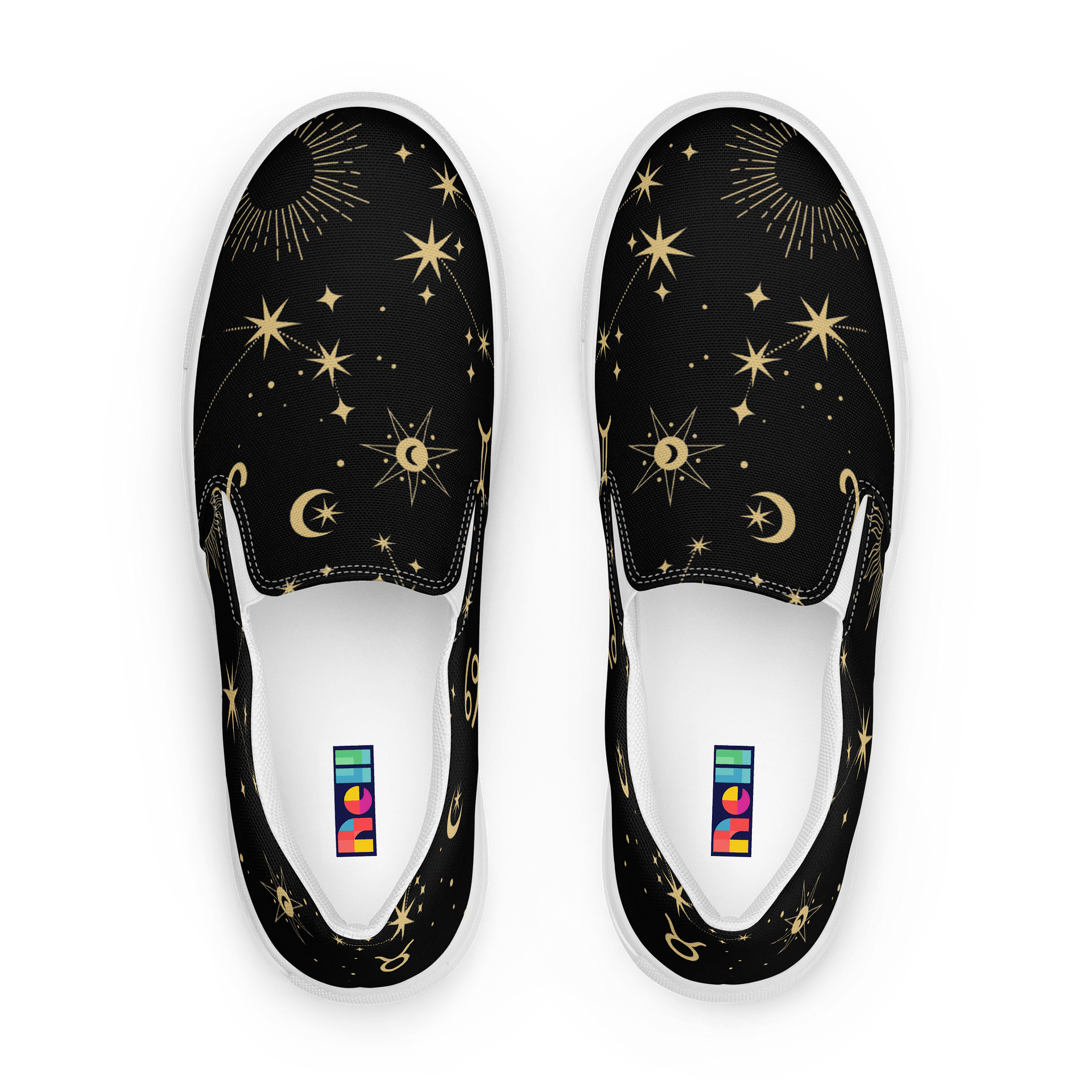 Celestial Zodiac Slip-On Shoes Astrology-Inspired Women's Canvas Sneakers for Spiritual & Cosmic Style product image (1)