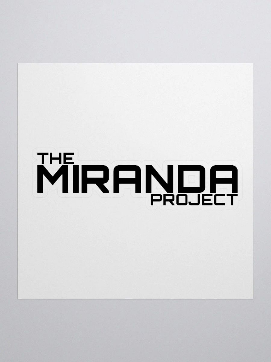 The Miranda Project Black Logo Sticker product image (1)