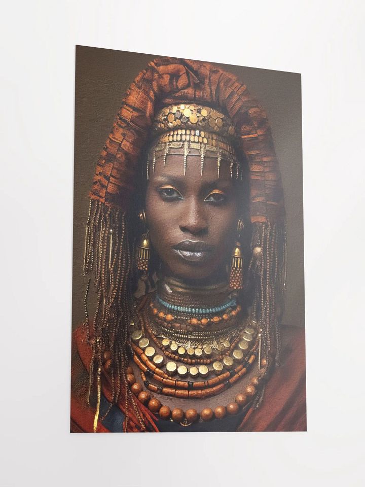 African Woman in Traditional Head Dress, Multi-Colored Jewelry Poster Print, Unframed product image (2)