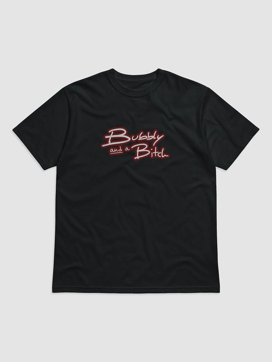 Bubbly and a B*tch (lined design, #6D1616) unisex eco tee product image (1)