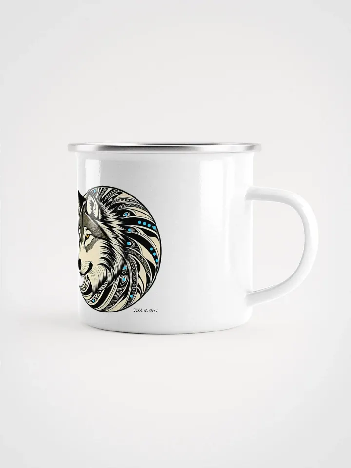 Timber Wolf Enamel Mug product image (1)