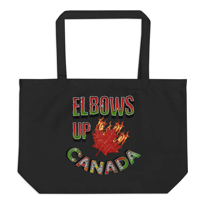 Elbows Up Canada Flaming Maple Leaf Eco Tote product image (1)