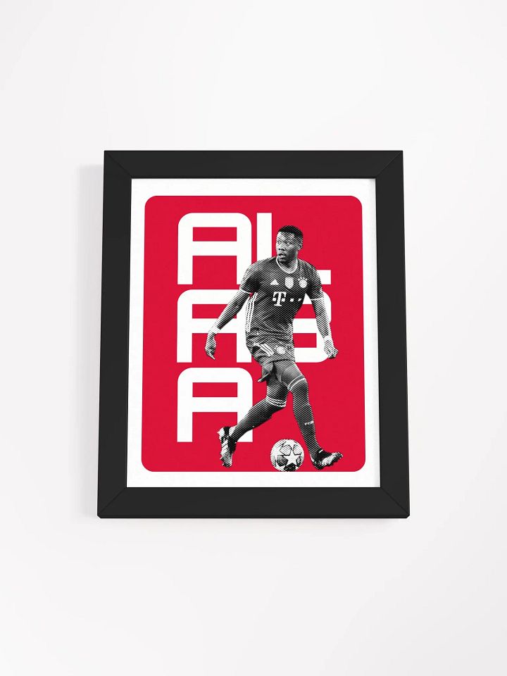 David Alaba BW Bayern Munich Name Art Framed Print product image (2)