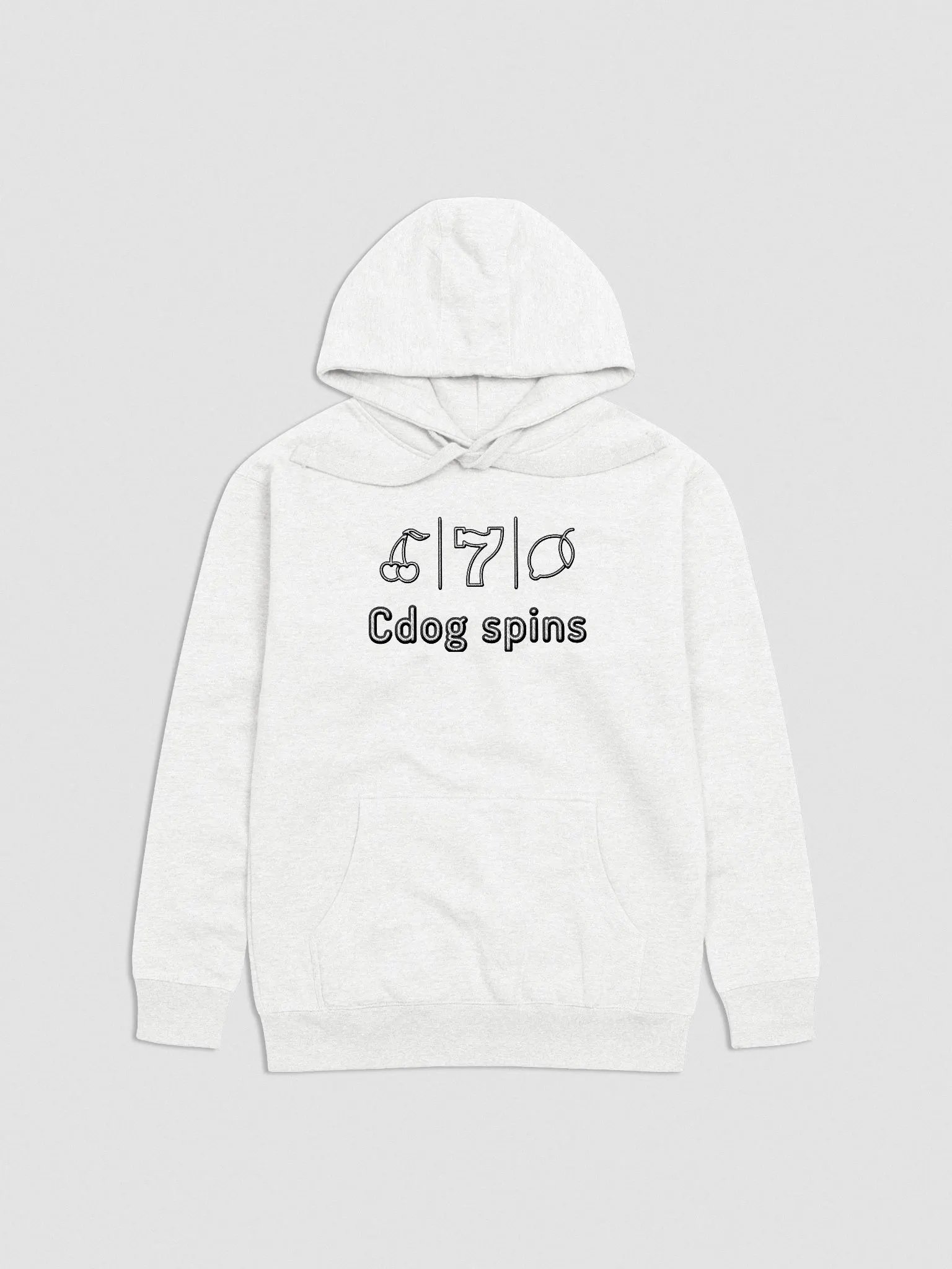 Cdog Spins OG Embroided Hoody No Zip White product image (1)