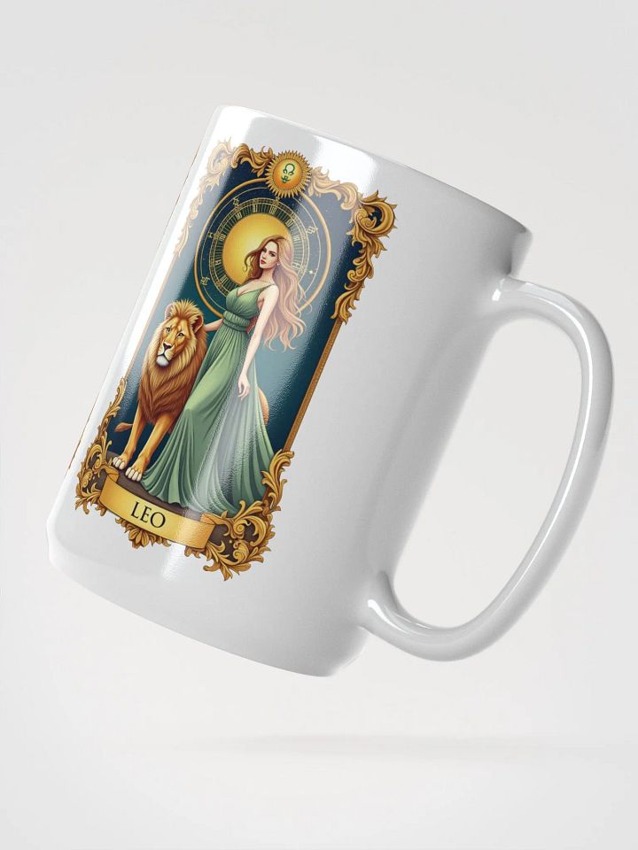 Leo Zodiac Tarot Design - Majestic Lion and Goddess Aesthetic product image (2)