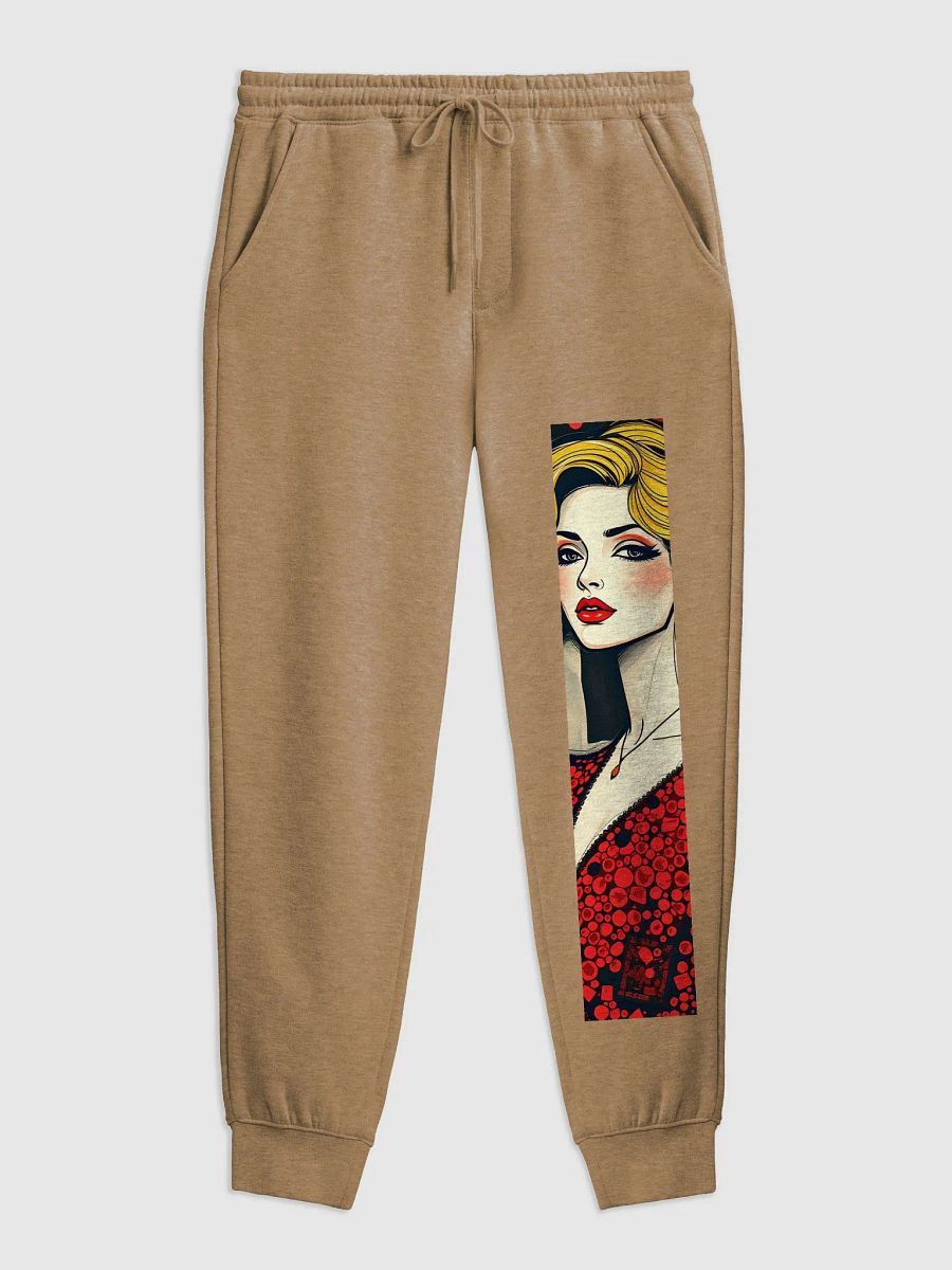 Stylized Red Circular Pattern Joggers product image (1)