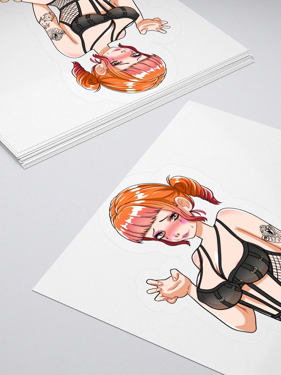 MeeshVS Clown Girl Sticker (Red and Orange Hair) product image (4)
