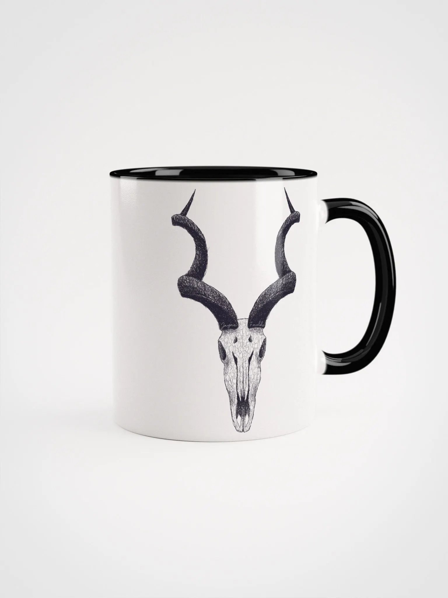 Kudu Skull White Mug product image (2)