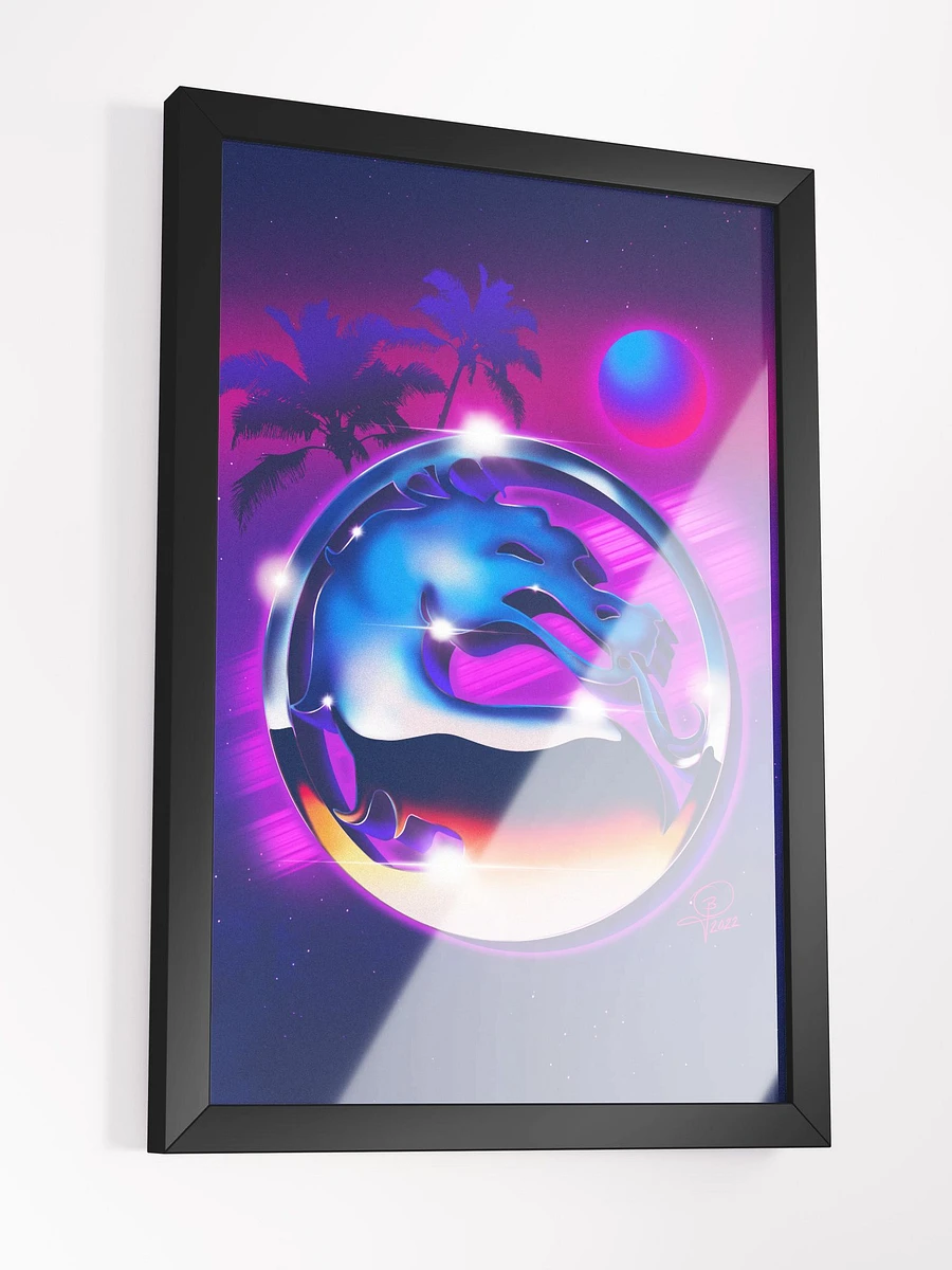 Mortal Kombat Synthwave Vibes Framed 12x18 Art product image (3)