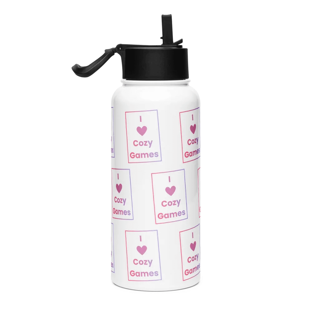 I Love Cozy Games Stainless Steel Water Bottle product image (4)