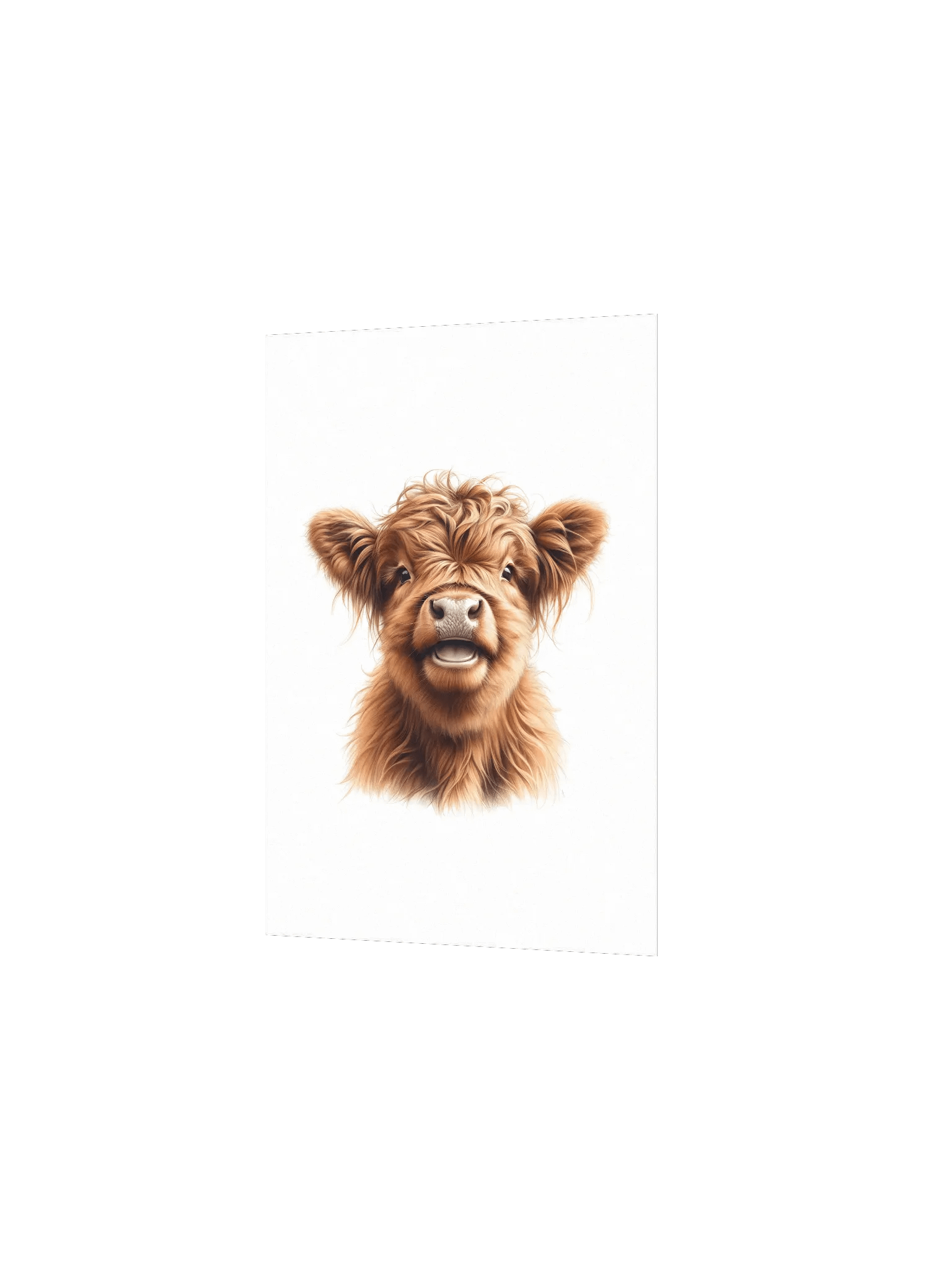 Happy Brown Highland Cow Nursery Print product image (5)
