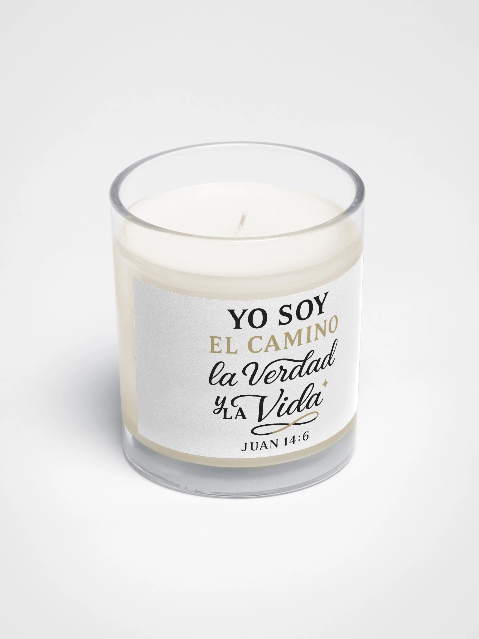 Faith-Inspired Candle – “Yo Soy el Camino, la Verdad y la Vida” – Spanish Bible Verse product image (2)