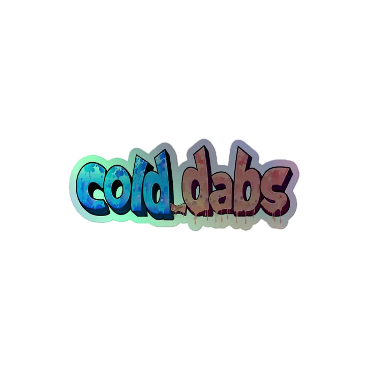 "cold_dabs" holographic sticker product image (2)