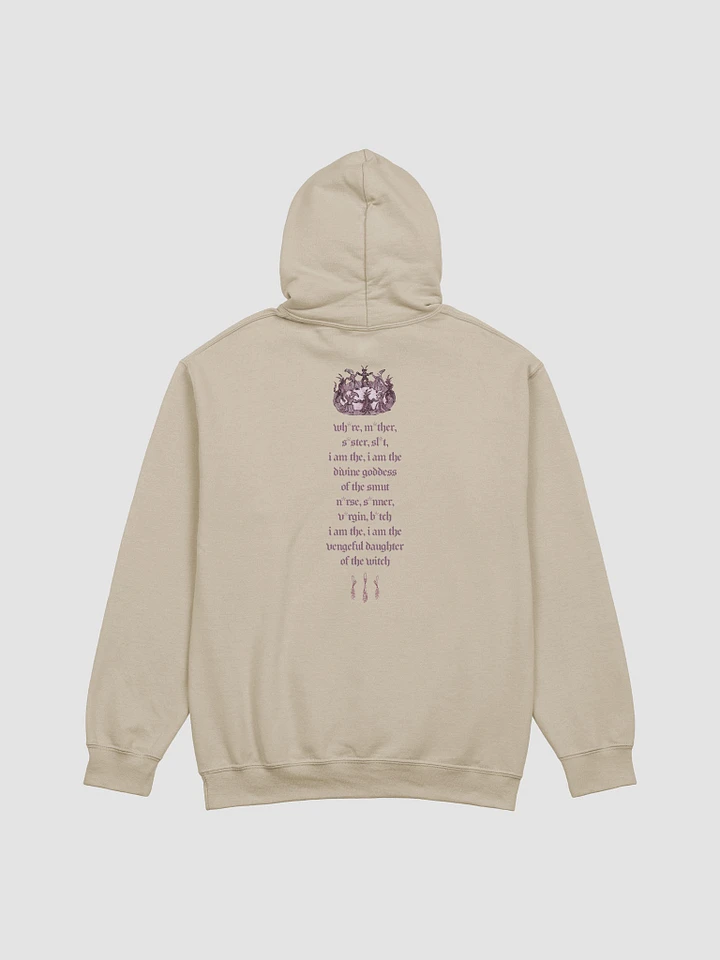 'Wh*re, M*ther, S*ster, Sl*t...' Burn Your Village Lyrics Hoodie (light colours / design on back) (colours available) product image (1)