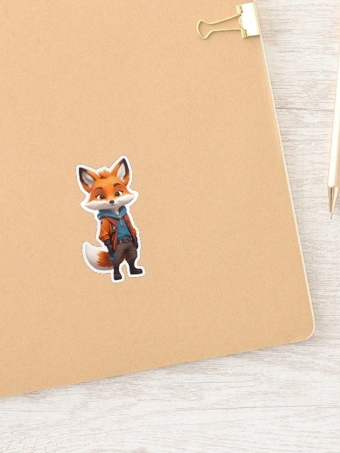 Adventurous and Cheerful Fox kiss-cut Sticker product image (4)