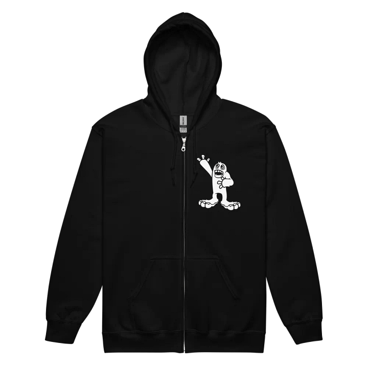 Mammott (White on Dark) Zip-up Hoodie product image (2)