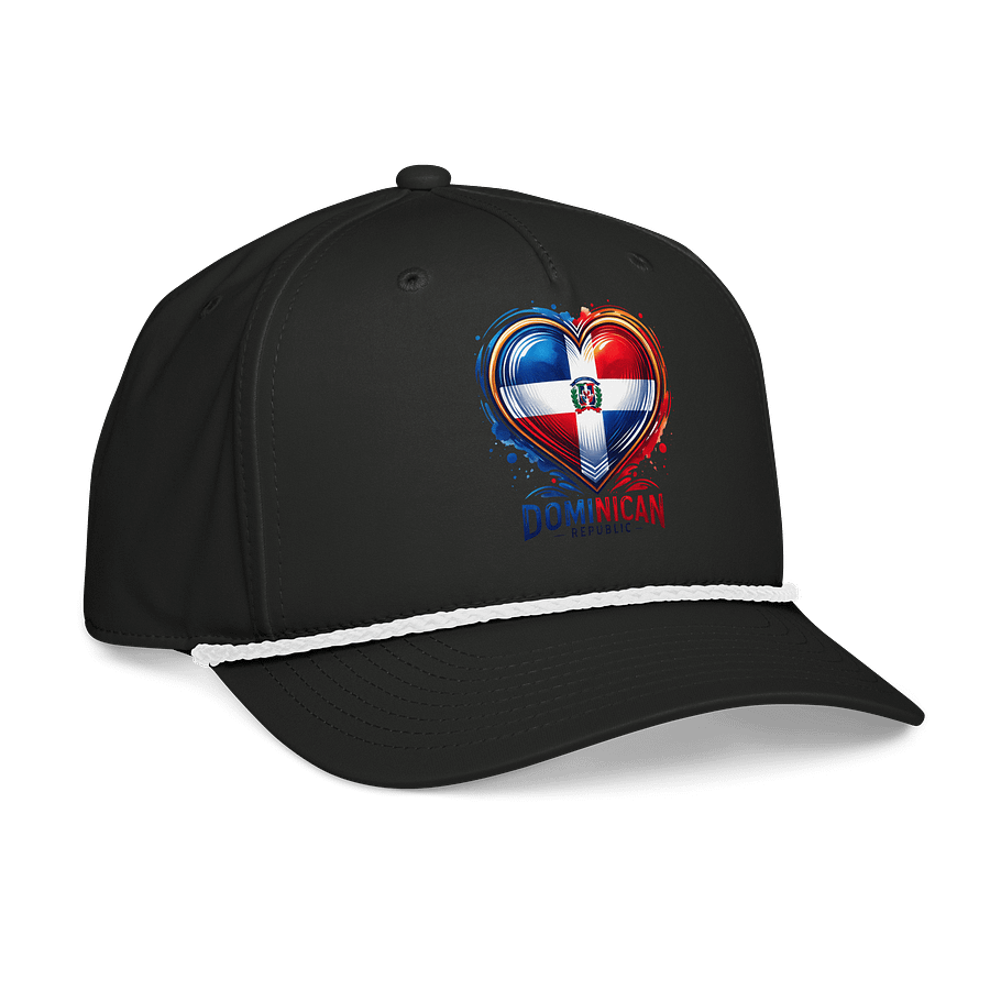 Dominican Republic Flag Heart Five-Panel Cap product image (4)