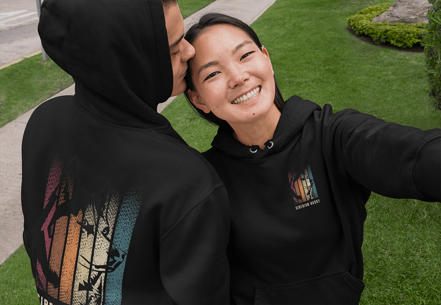 Siberian Husky Gradation Color Premium Pullover Hoodie by Lane Seven product image (3)