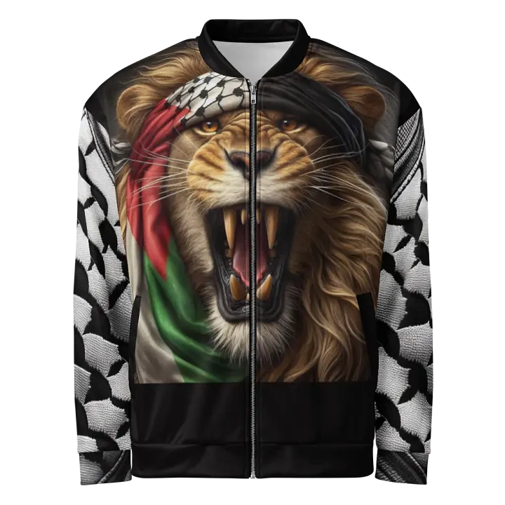 Roaring Lion All-Over Print Bomber Jacket | AI Design Free Palestina product image (1)