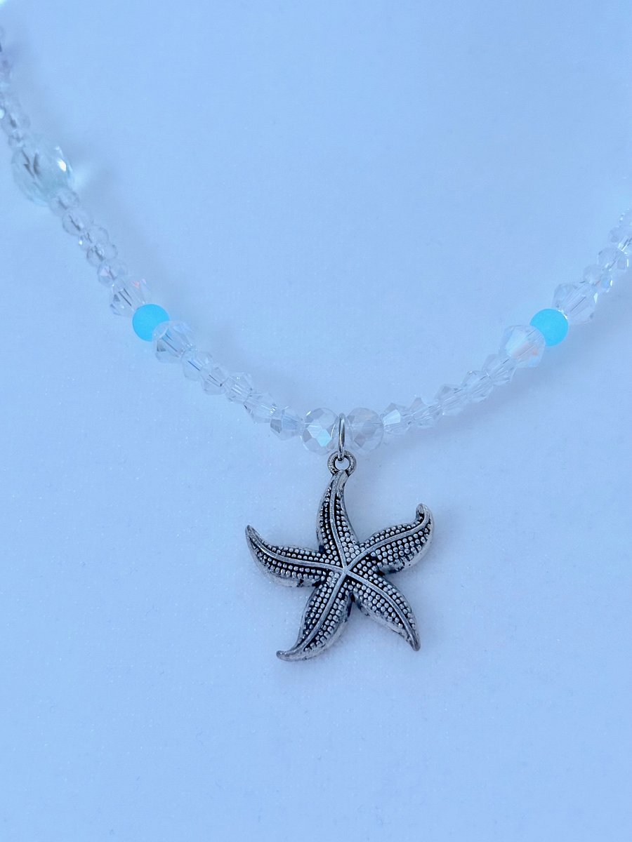 Silver Tone | Seaside Radiance | Starfish Pendant Necklace by Monique Faella Designs™ | MFD-00133 product image (4)