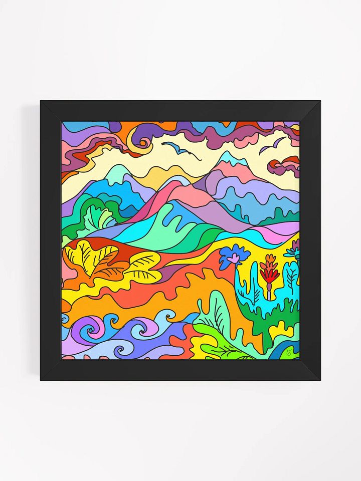 Whimsical Swirls Framed Matte Poster - Paradise Landscapes No. 1 product image (7)