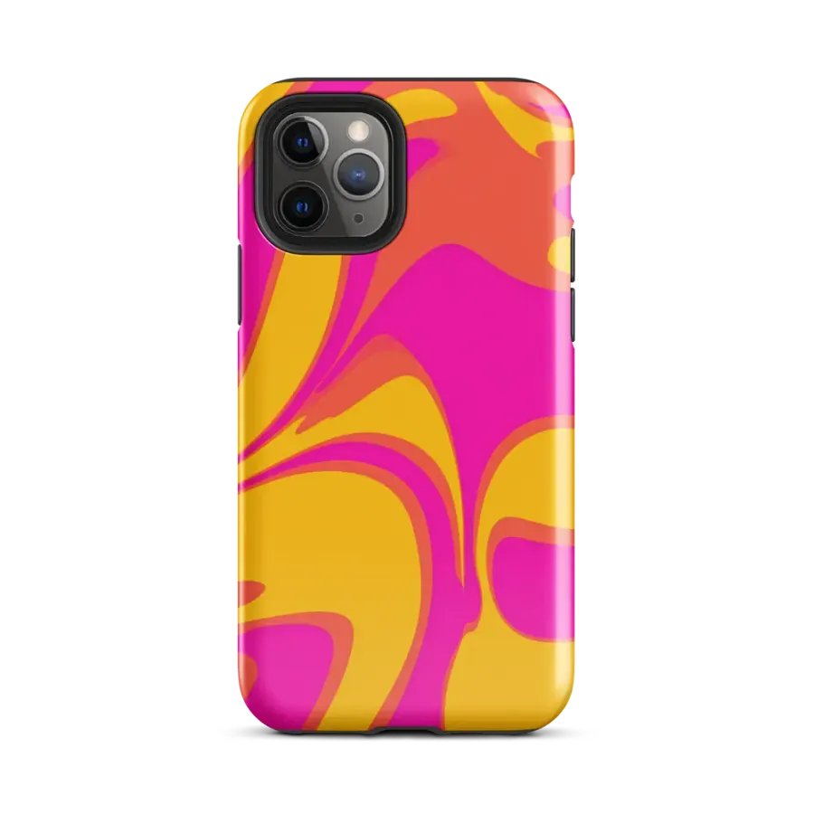 Pink and Yellow Psychedelic Swirls iPhone® Tough Case product image (27)