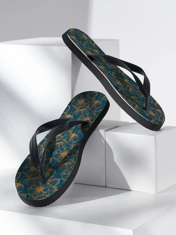 Dark Romantic Floral | Unisex Flip-Flops product image (2)