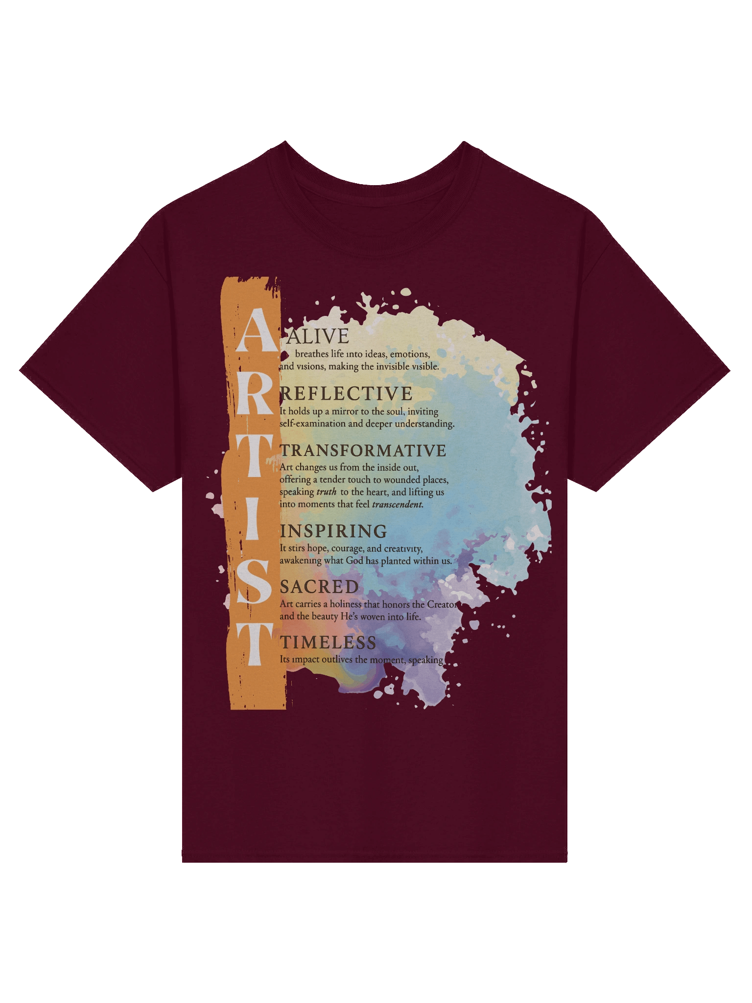 Artist Affirmations Watercolor T-Shirt product image (1)