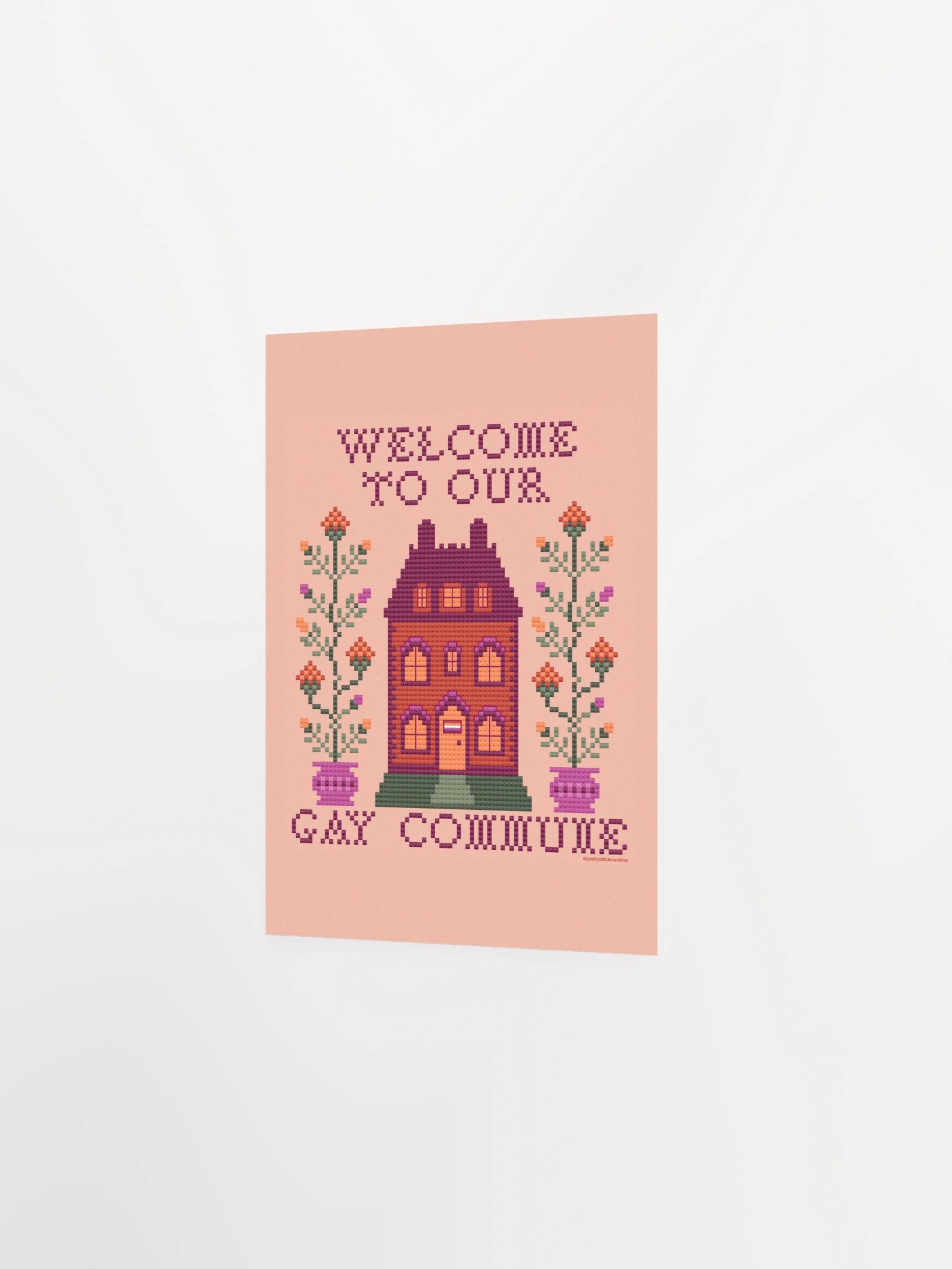 Welcome to Our Gay Commune Print - Lesbian Flag product image (2)