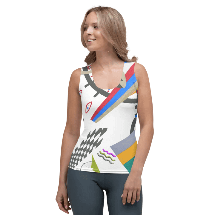 Abstract Lithographic Pattern Design Tank Top - V4 product image (1)