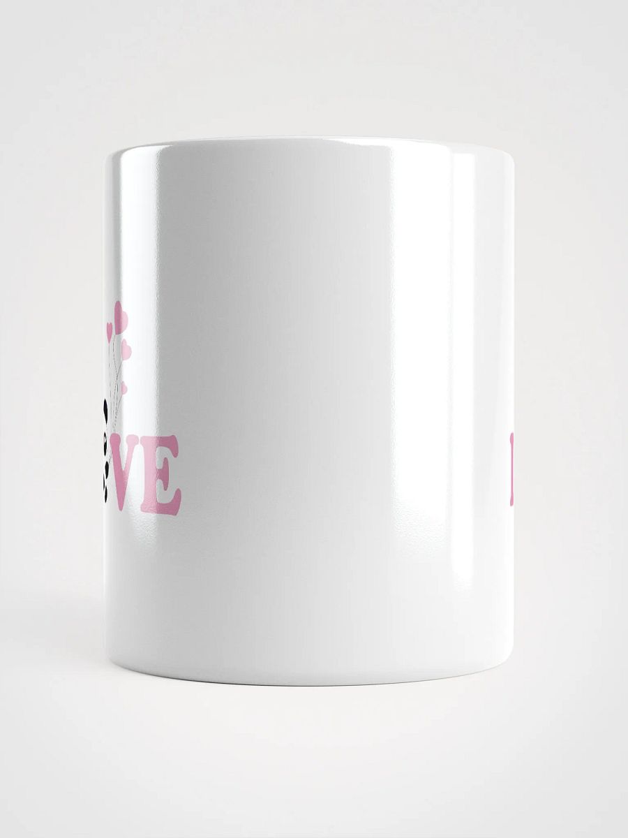 White Glossy Mug Panda LOVE Lettering Words product image (5)