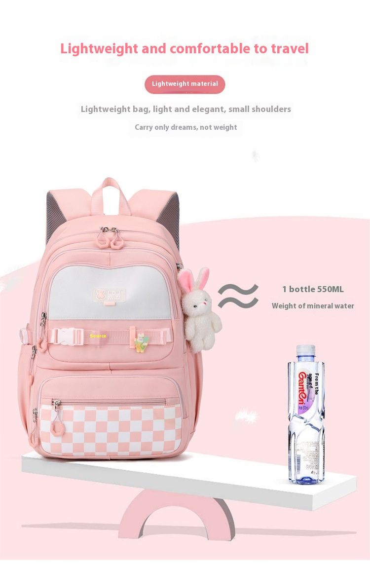 High School Student Burden Reduction Spine Protection Large Capacity Simple Backpack product image (4)