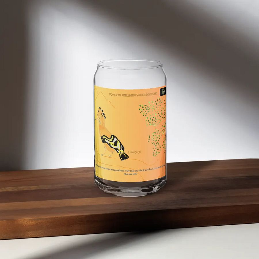 Ethereal 'African Hoopoe' themed Can-Shaped Glass product image (35)