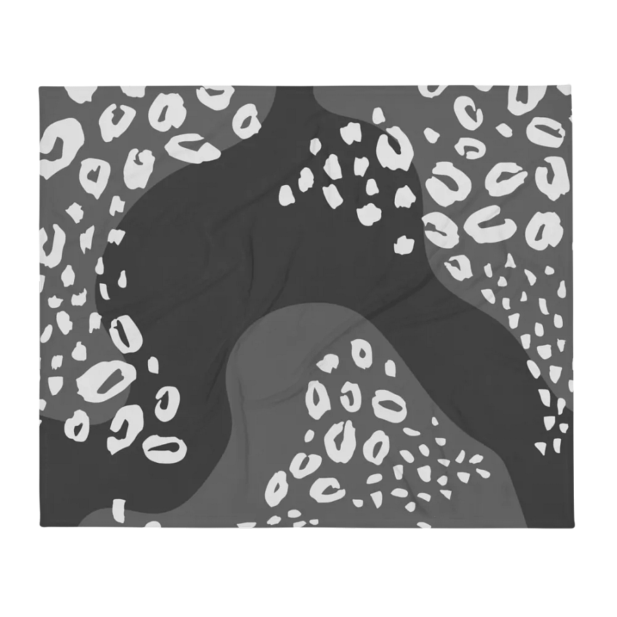 Grey Animal Print Throw Blanket product image (2)