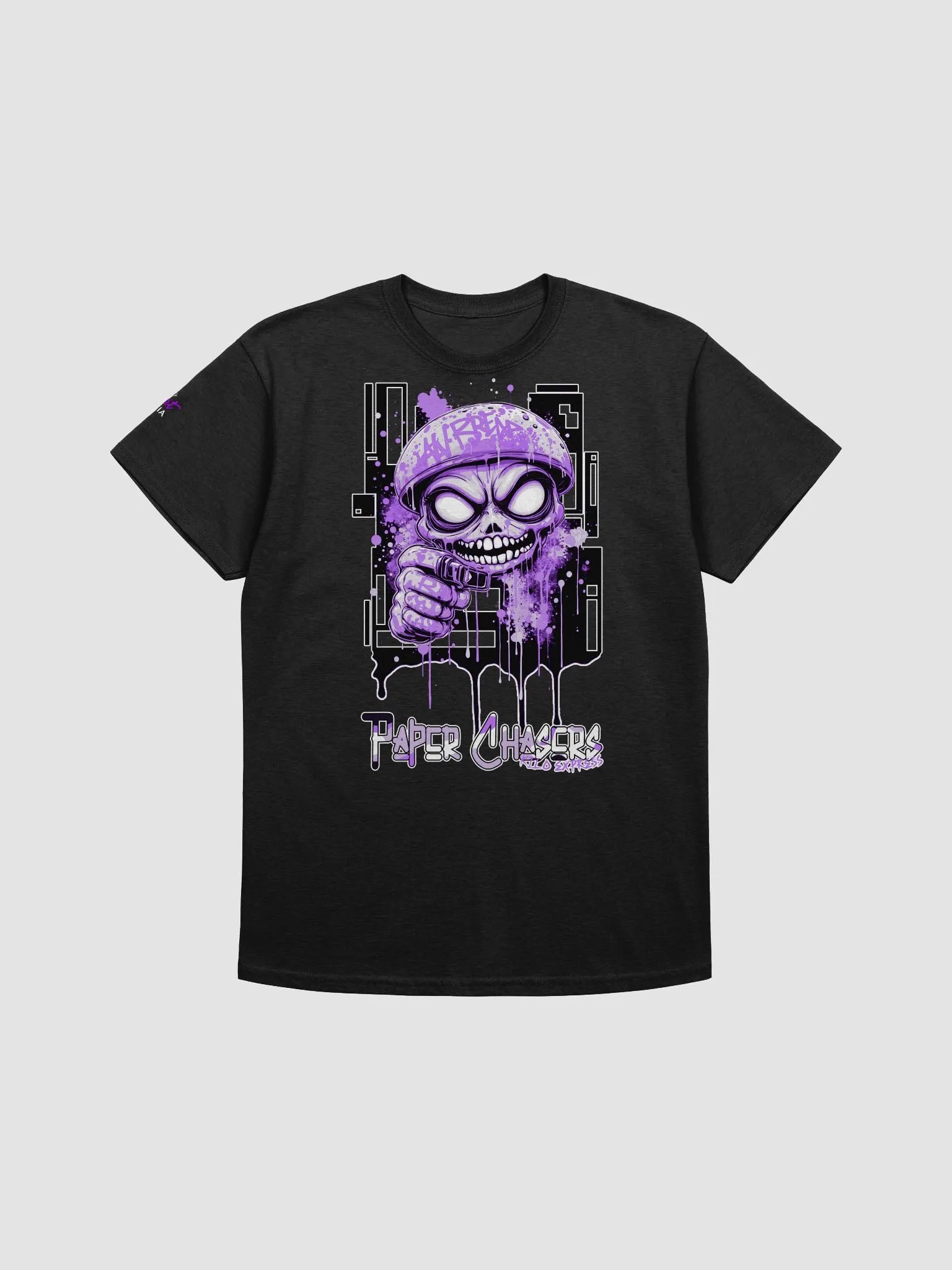 Kilo Express - Paper Chasers Helmet Head (Pure Purp) Tee product image (1)