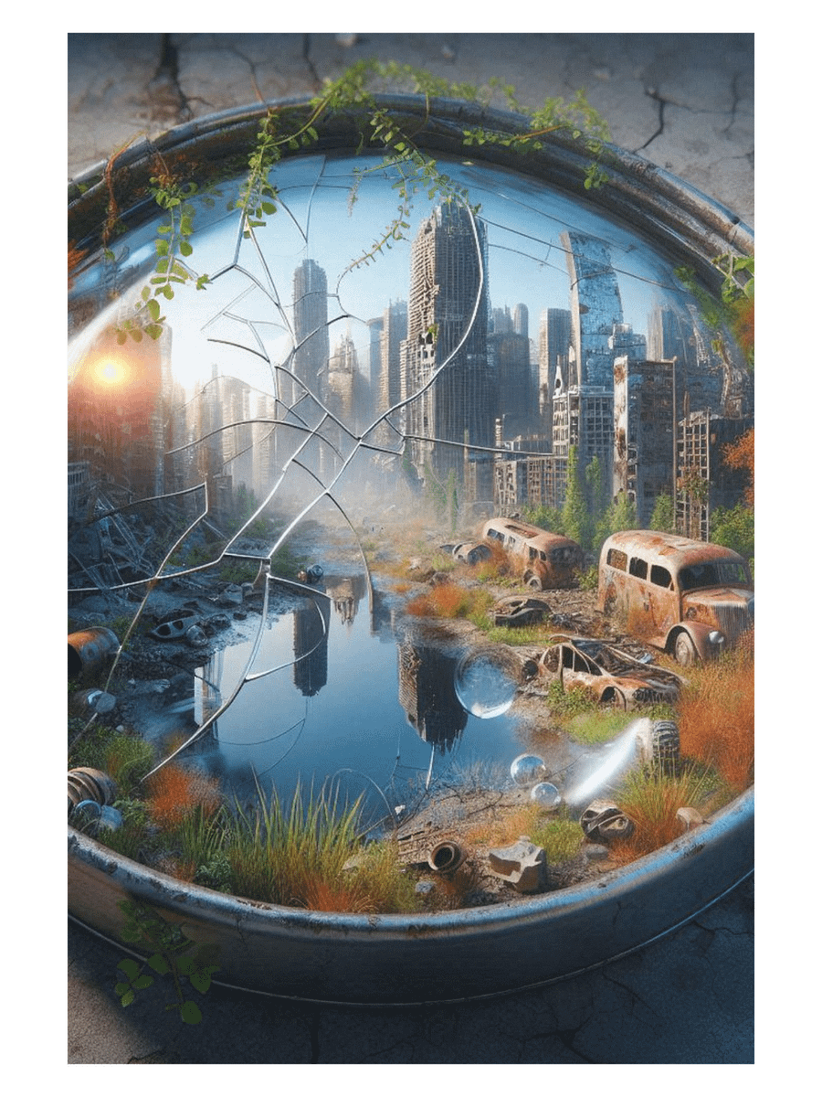 Post-Apocalyptic Reflection Enhanced Matte Paper Poster product image (1)